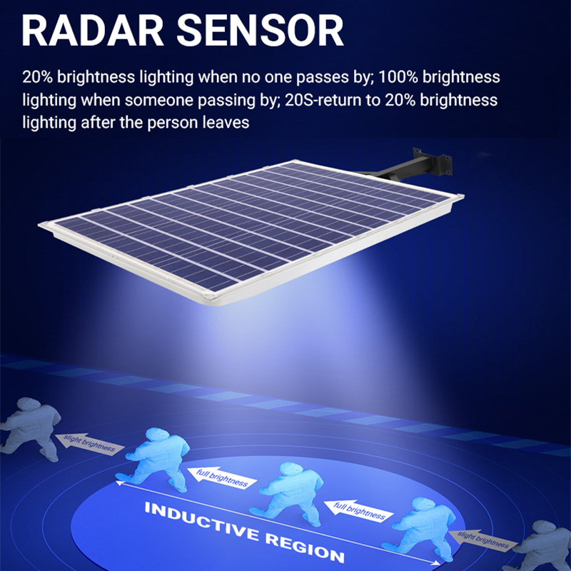 Uzun Çalışma Süresi Güneş Sokak Lambası 100w 200w 300w Güneş Enerjili Sokak Lambası