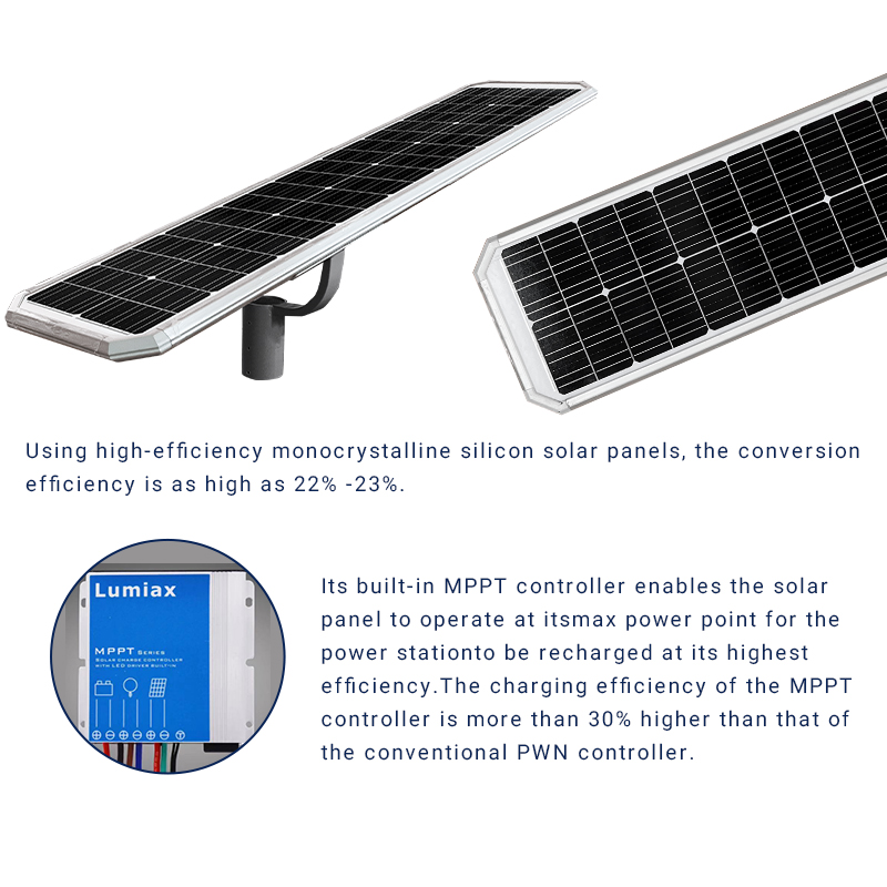 Büyük hepsi bir arada LED güneş enerjili sokak lambası